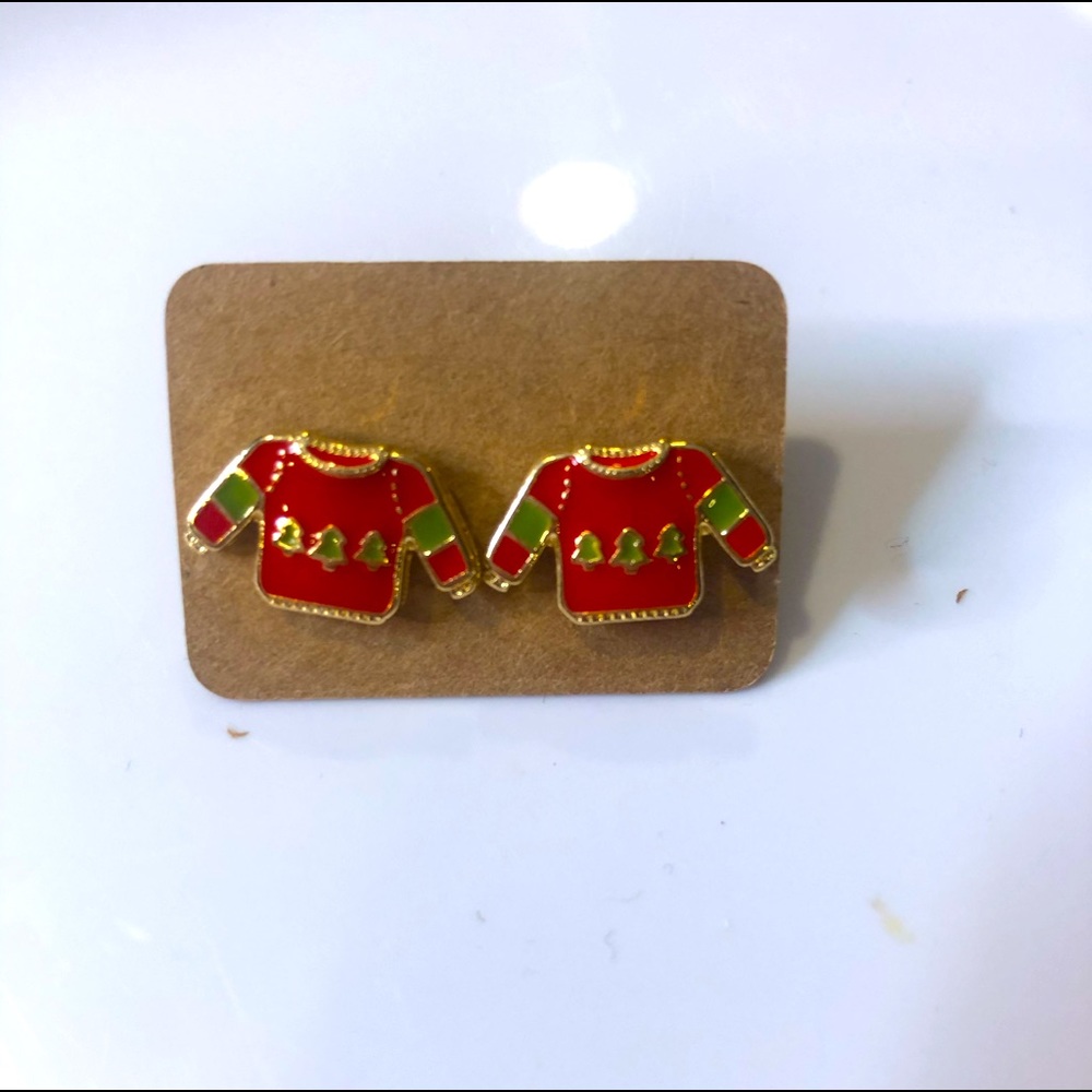 Sweater, earrings (studs) new!